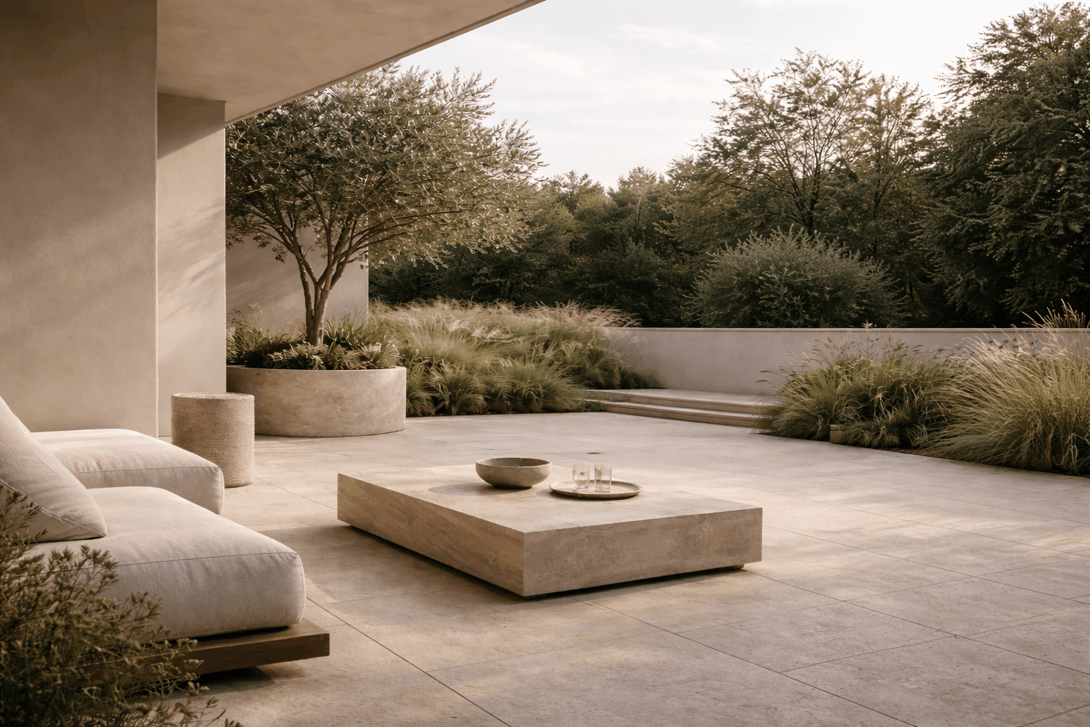 Ruhige Außenfläche